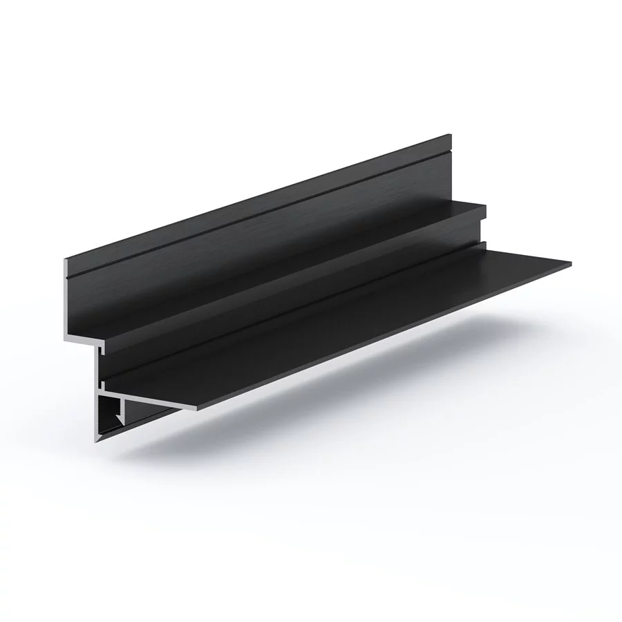 Профиль алюминиевый теневой Laconistiq Gips Regular Черный муар RAL 9005 53-31-300 3000×47,5×43 Профиль алюминиевый теневой Laconistiq Gips Regular Черный муар RAL 9005 53-31-300 3000×47,5×43