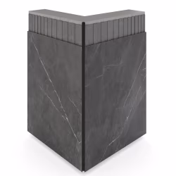 Профиль алюминиевый теневой Laconistiq Dual Черный муар RAL 9005 22-31-300 3000×8,6×12