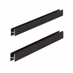 Профиль алюминиевый теневой Laconistiq Dual Черный муар RAL 9005 22-31-300 3000×8,6×12
