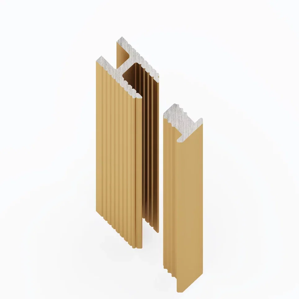 Профиль алюминиевый теневой Laconistiq Dual Mini Светлое золото 28-15-300 3000×6×10 Профиль алюминиевый теневой Laconistiq Dual Mini Светлое золото 28-15-300 3000×6×10