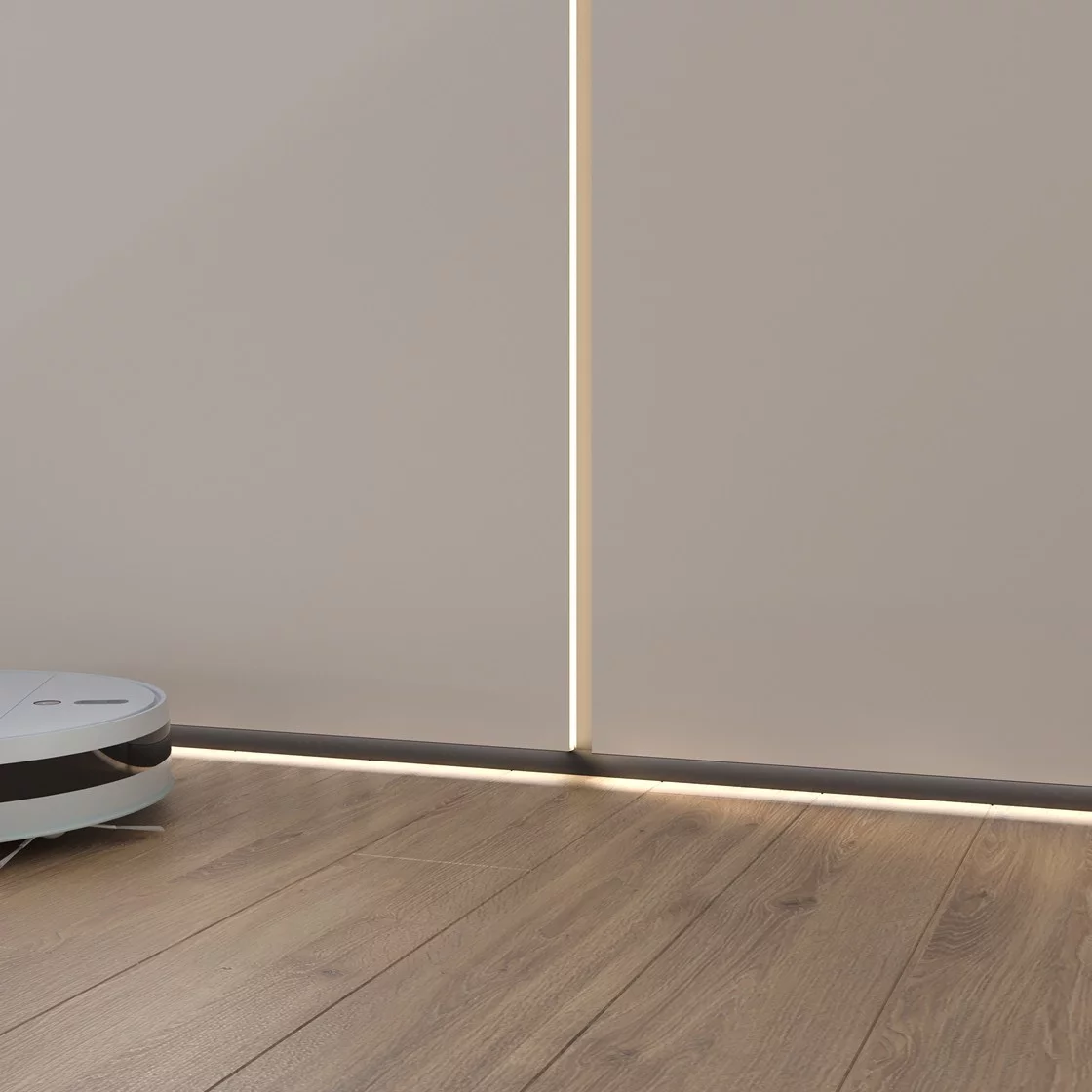 Профиль алюминиевый теневой с подсветкой Laconistiq Light Черный 23-11-300 3000×45,7×15,45 фото в интерьере Профиль алюминиевый теневой с подсветкой Laconistiq Light Черный 23-11-300 3000×45,7×15,45 фото в интерьере