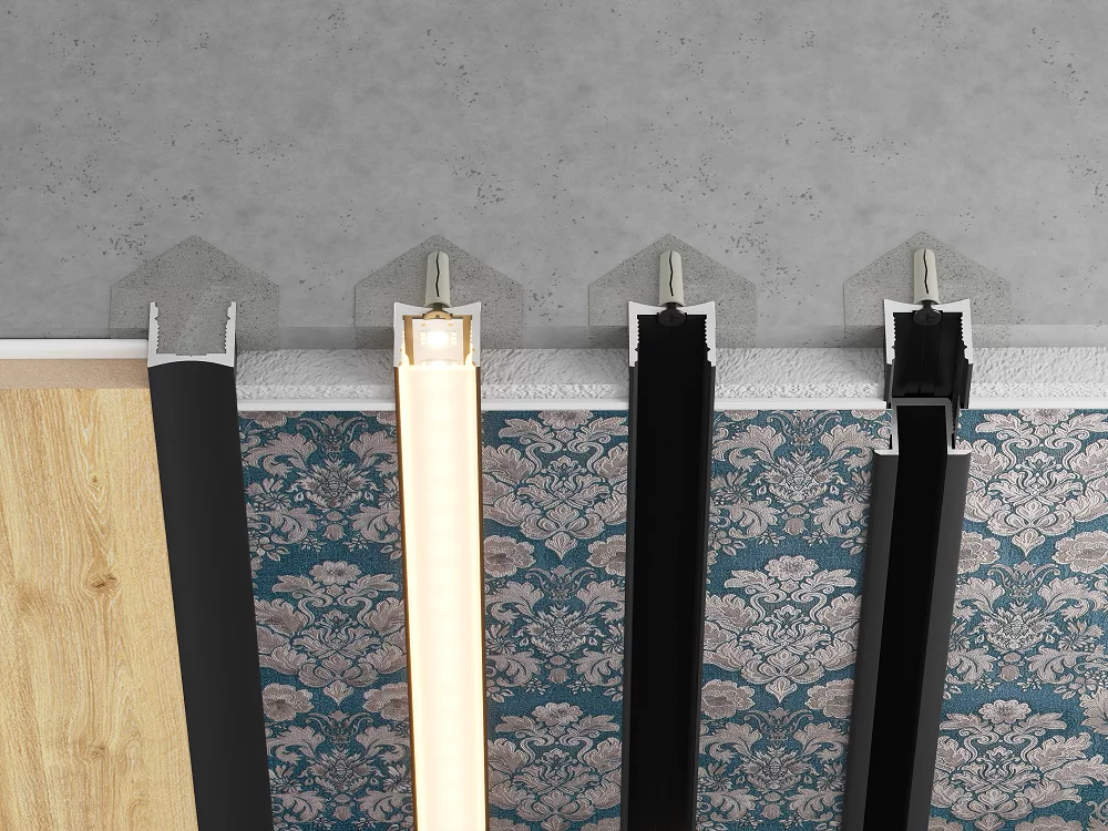 Профиль алюминиевый теневой с подсветкой Laconistiq Light mini Черный 29-11-300 3000×14×13 Профиль алюминиевый теневой с подсветкой Laconistiq Light mini Черный 29-11-300 3000×14×13