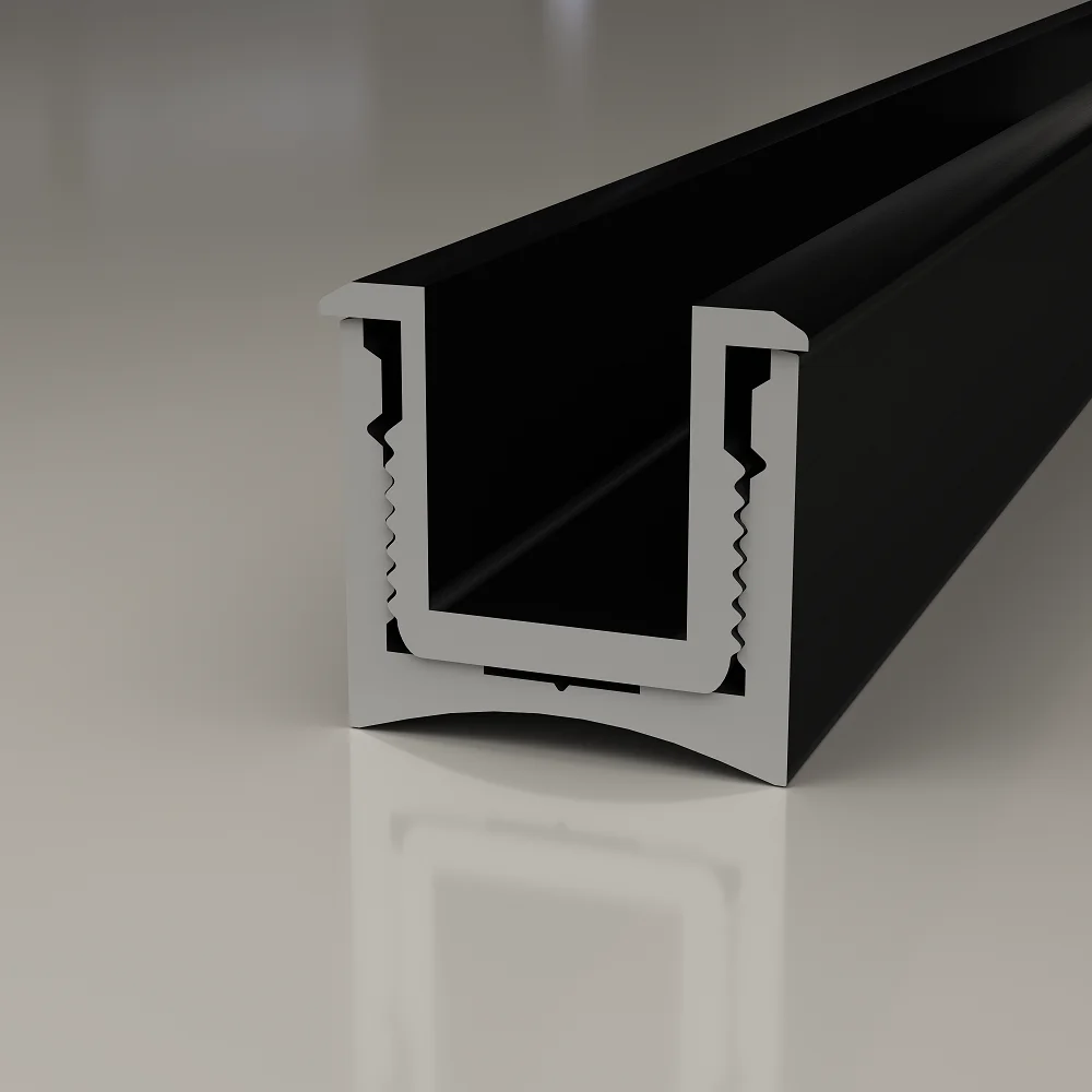 Профиль алюминиевый теневой с подсветкой Laconistiq Light mini Черный 29-11-300 3000×14×13 Профиль алюминиевый теневой с подсветкой Laconistiq Light mini Черный 29-11-300 3000×14×13