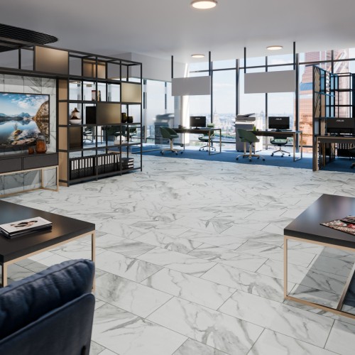 Кварцвиниловый SPC ламинат Damy Floor Ascent Strong Эверест 124-1-ST 610×305×5 фото в интерьере