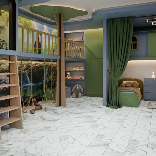 Кварцвиниловый SPC ламинат Damy Floor Ascent Strong Эверест 124-1-ST 610×305×5 фото в интерьере
