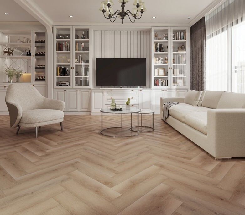 Кварцвиниловый SPC ламинат Evofloor Parguet Click Oak Nordic Дуб Северный HP 0035 венгерская елка 600×125×4