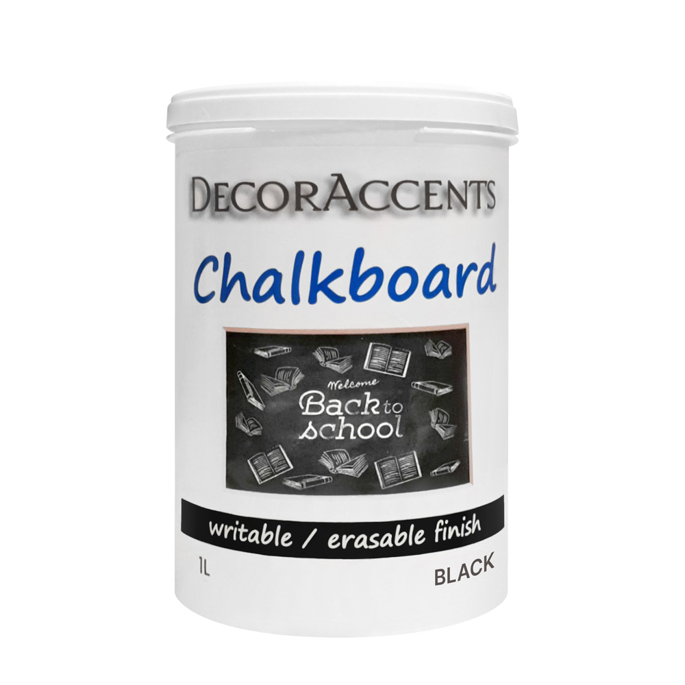 Краска с эффектом грифельной доски DecorAccents Chalkboard Black Черный 990110 1 л Краска с эффектом грифельной доски DecorAccents Chalkboard Black Черный 990110 1 л