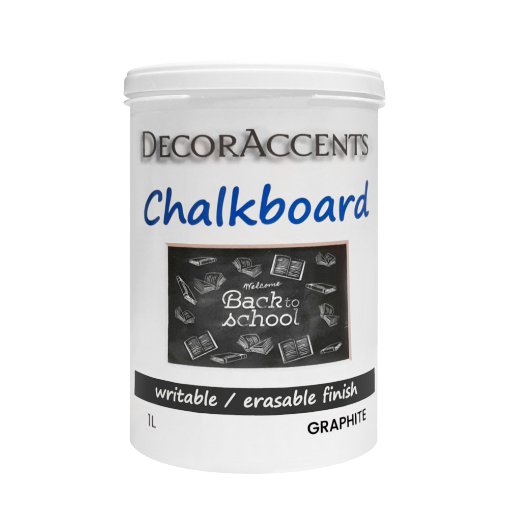 Краска с эффектом грифельной доски DecorAccents Chalkboard Graphite Графит 990150 1 л Краска с эффектом грифельной доски DecorAccents Chalkboard Graphite Графит 990150 1 л