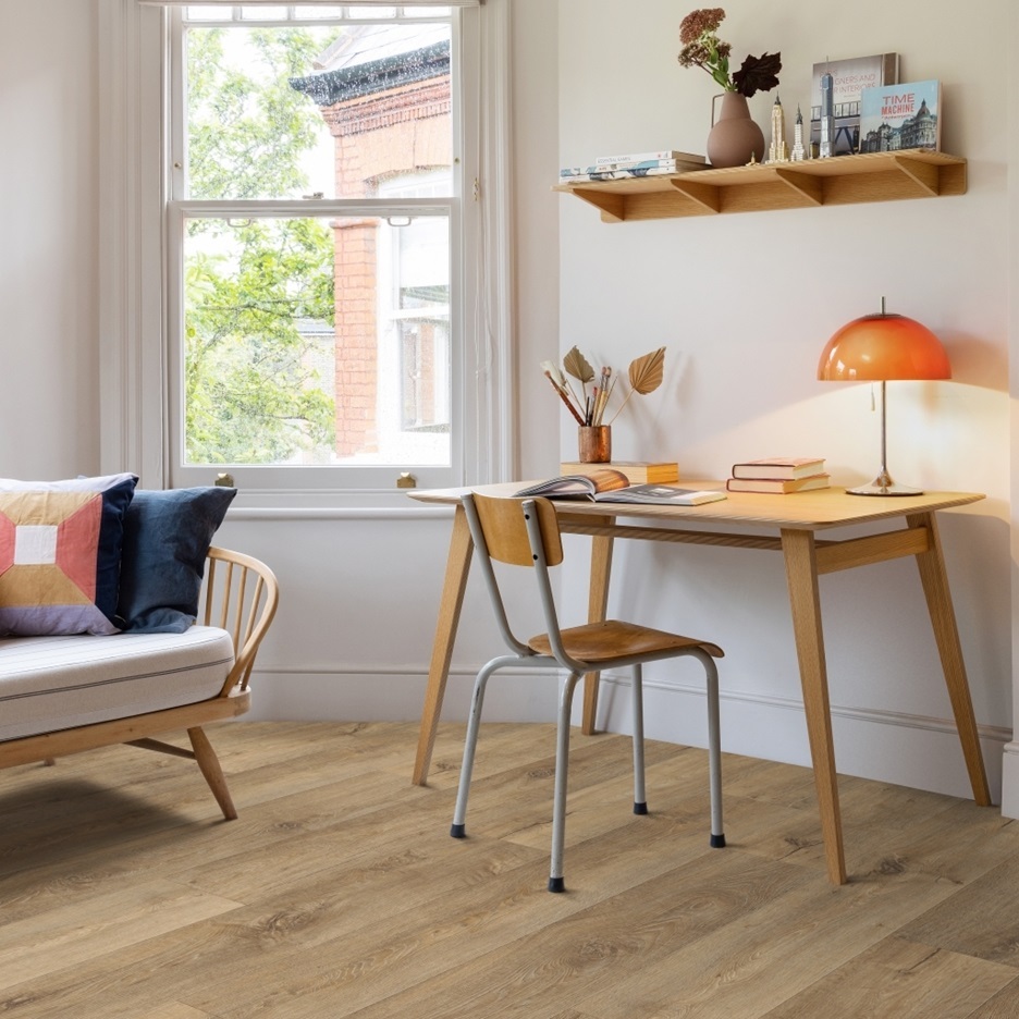 Кварцвиниловая плитка Moduleo клеевая Roots Nashville Oak 88299 1498×214×2,5 фото в интерьере