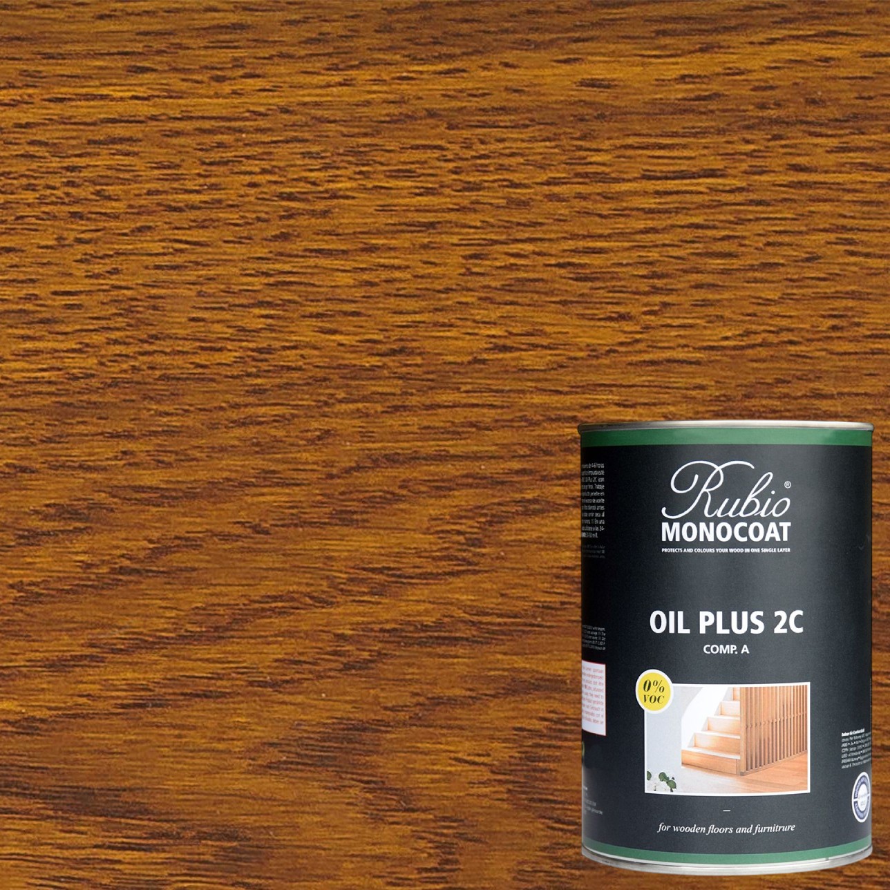 Цветное масло Rubio Monocoat Oil Plus 2C Trend Color Cinnamon Brown 1 л