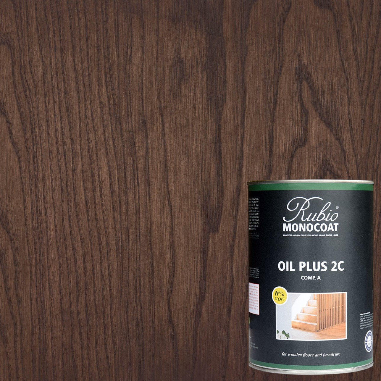 Масло для дерева Rubio Monocoat Oil Plus 2C цвет Dark Roast матовое 0,02 л
