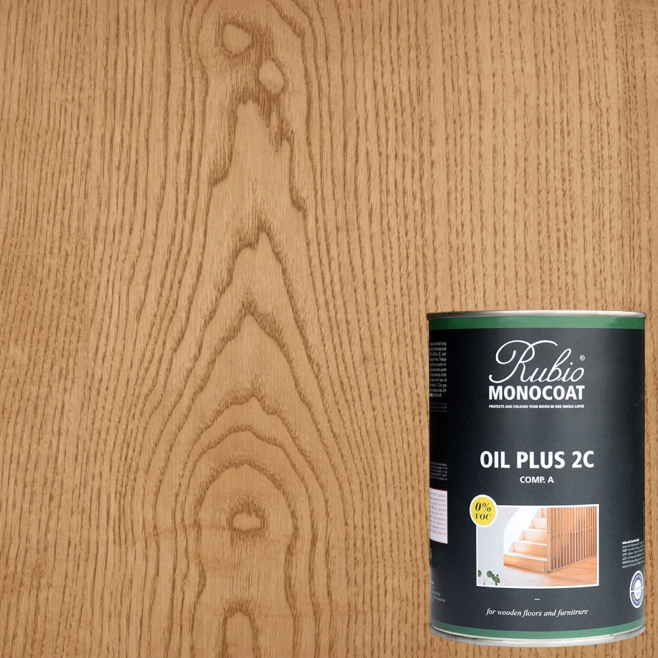 Масло для дерева Rubio Monocoat Oil Plus 2C цвет Light Roast матовое 0,02 л