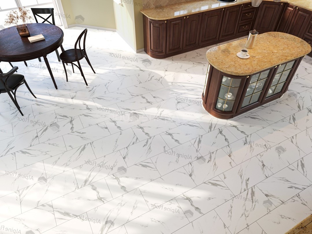 Кварцвиниловая плитка Alpine Floor клеевая Light Stone Делмар ЕCО 15-19 608×303×2,5 фото в интерьере