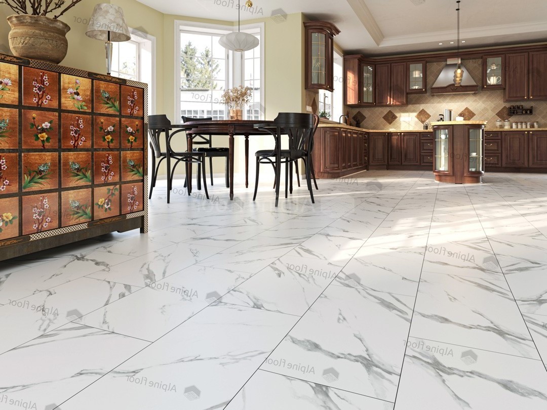 Кварцвиниловая плитка Alpine Floor клеевая Light Stone Делмар ЕCО 15-19 608×303×2,5 фото в интерьере