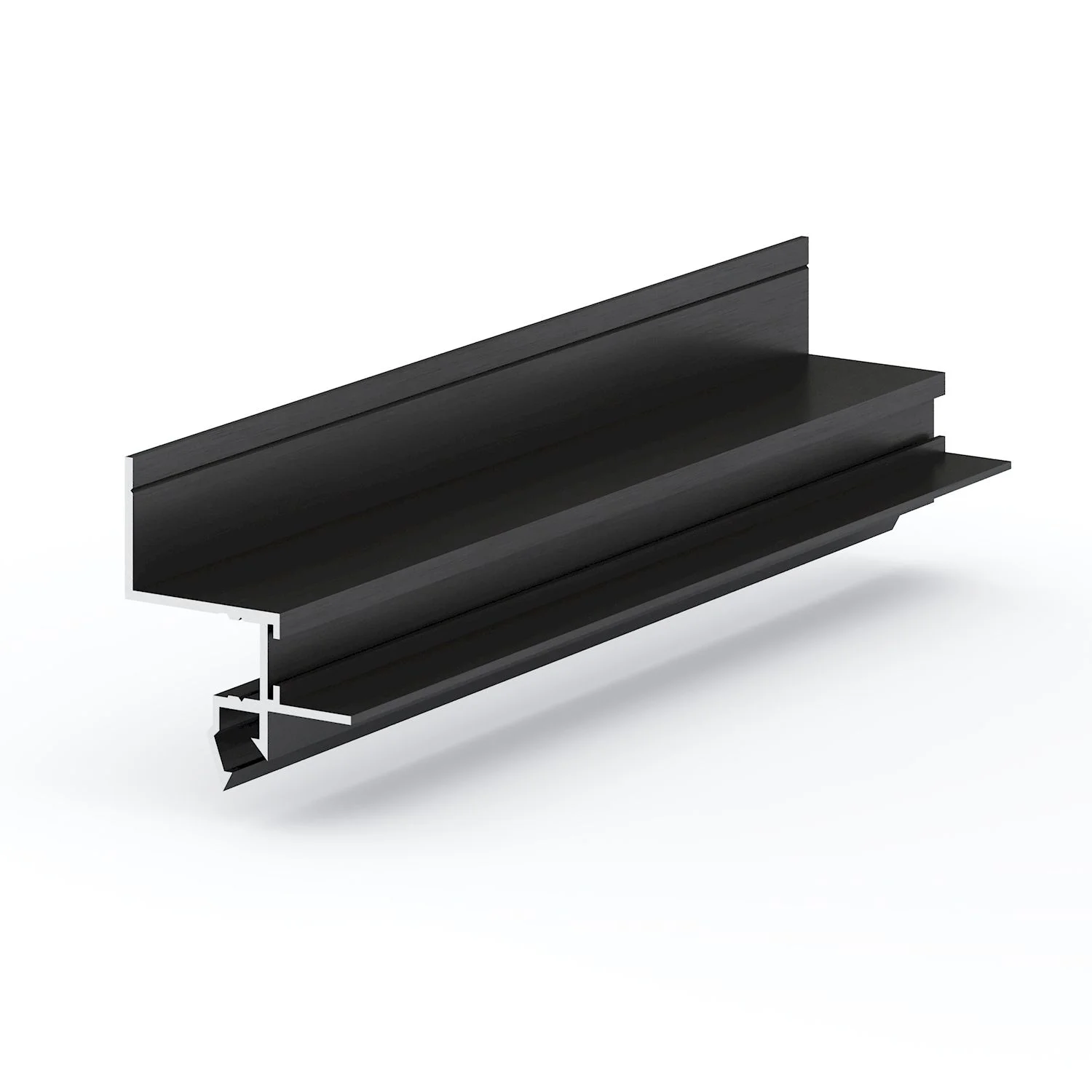 Профиль алюминиевый теневой с подсветкой Laconistiq Gips Ultra Черный муар RAL 9005 54-31-300 3000×37×42,5 Профиль алюминиевый теневой с подсветкой Laconistiq Gips Ultra Черный муар RAL 9005 54-31-300 3000×37×42,5