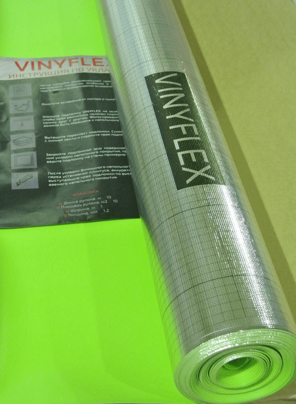 Подложка синтетическая Vinyflex VF для виниловых полов 1,5 мм