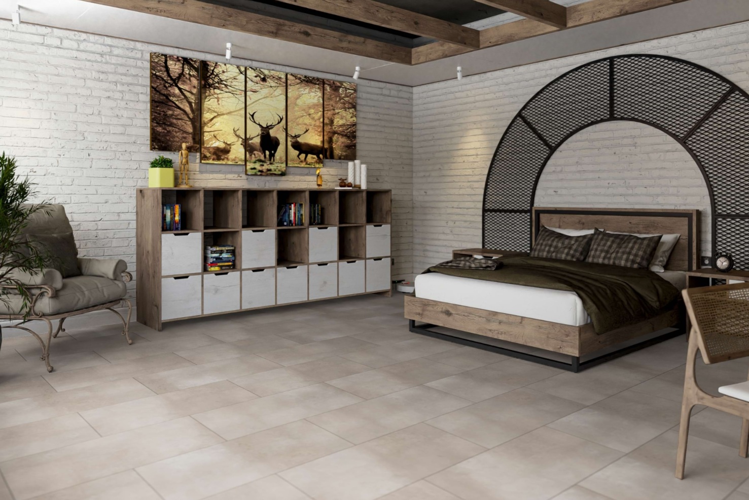 Кварцвиниловая плитка Damy Floor клеевая Ascent LVT Монблан CDM244-06-LVT 912,4×455,2×2,5 фото в интерьере