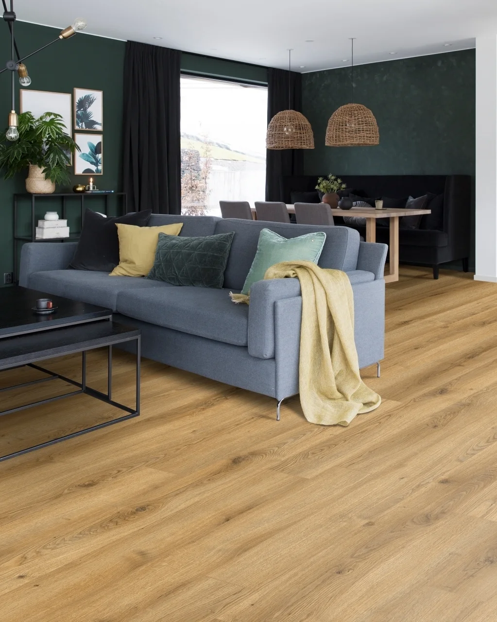 Кварцвиниловый SPC ламинат Adelar Solida Traditional Oak 03826 400087411 1219×178×4 фото в интерьере