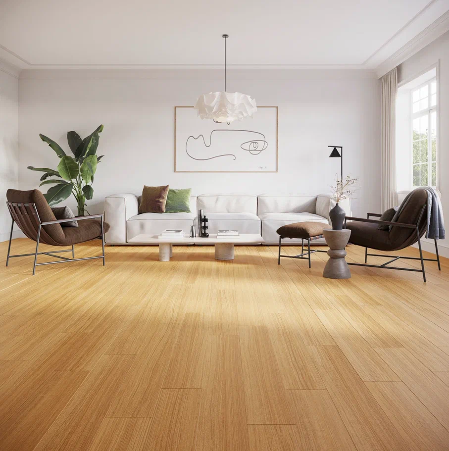 Кварцвиниловая плитка Invictus клеевая Maximus Plank Natural Teak Amber 1219×178×2,5 фото в интерьере