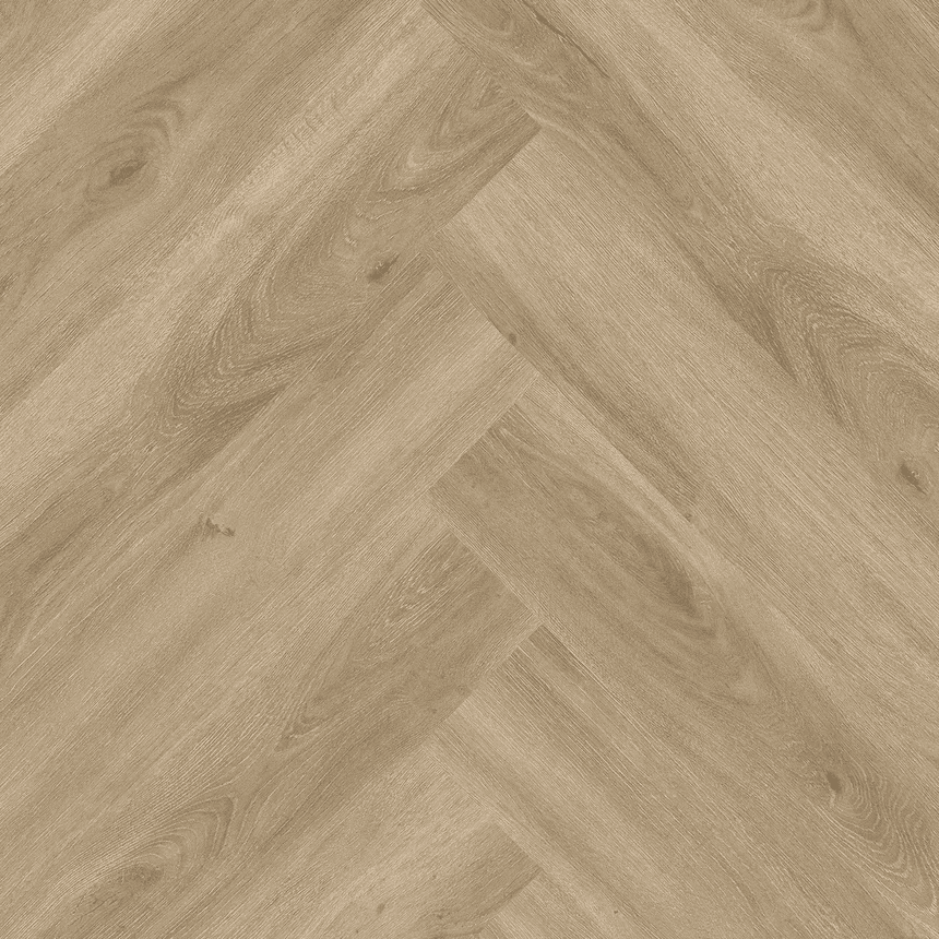 Кварцвиниловая плитка Invictus клеевая Maximus Herringbone Divine Oak Champagne венгерская елка 749×150×2,5