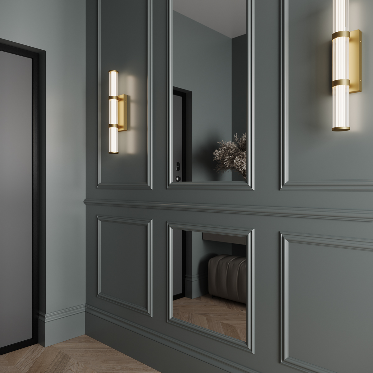 Молдинг Ultrawood White U 0002 p 2000×45×14 фото в интерьере