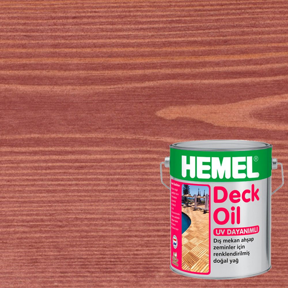 Масло для террас Hemel Deck Oil цвет 3116Н Красный сандал матовое 0,75 л
