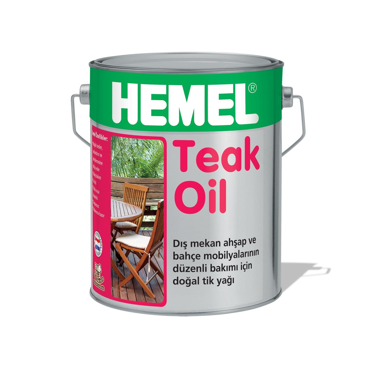 Масло тиковое для дерева Hemel Teak Oil 3300Н Бесцветное матовое 0,75 л