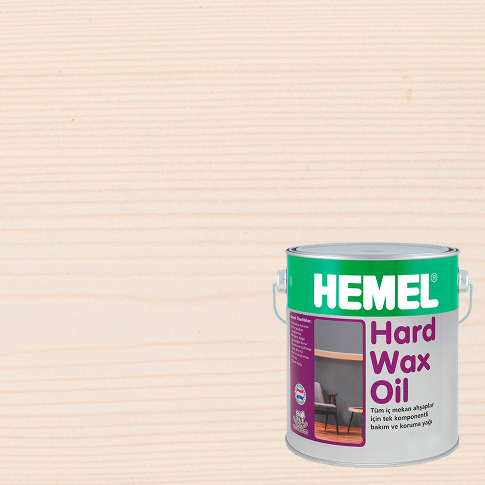 Масло с твердым воском для дерева Hemel Hardwax Oil цвет 3011Н Белый матовое 2,5 л