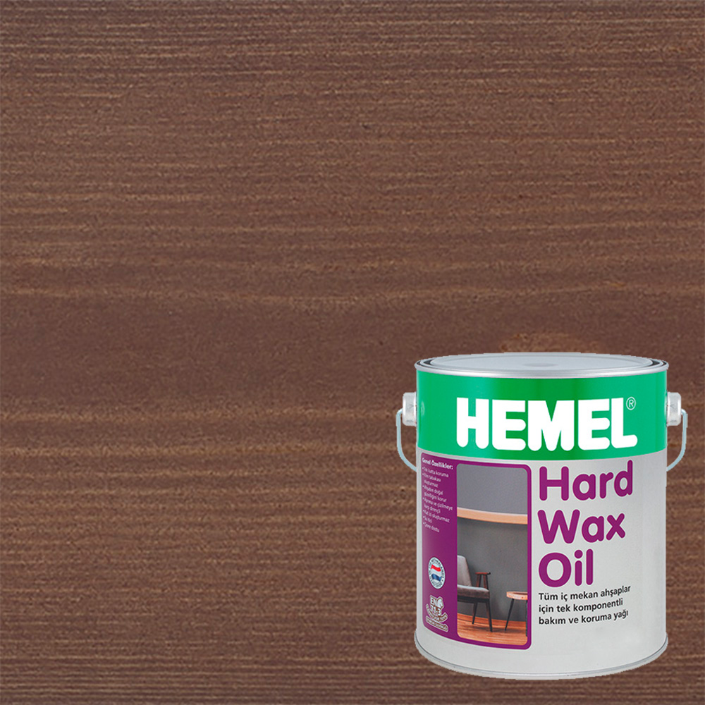 Масло с твердым воском для дерева Hemel Hardwax Oil цвет 3018Н Палисандр матовое 2,5 л