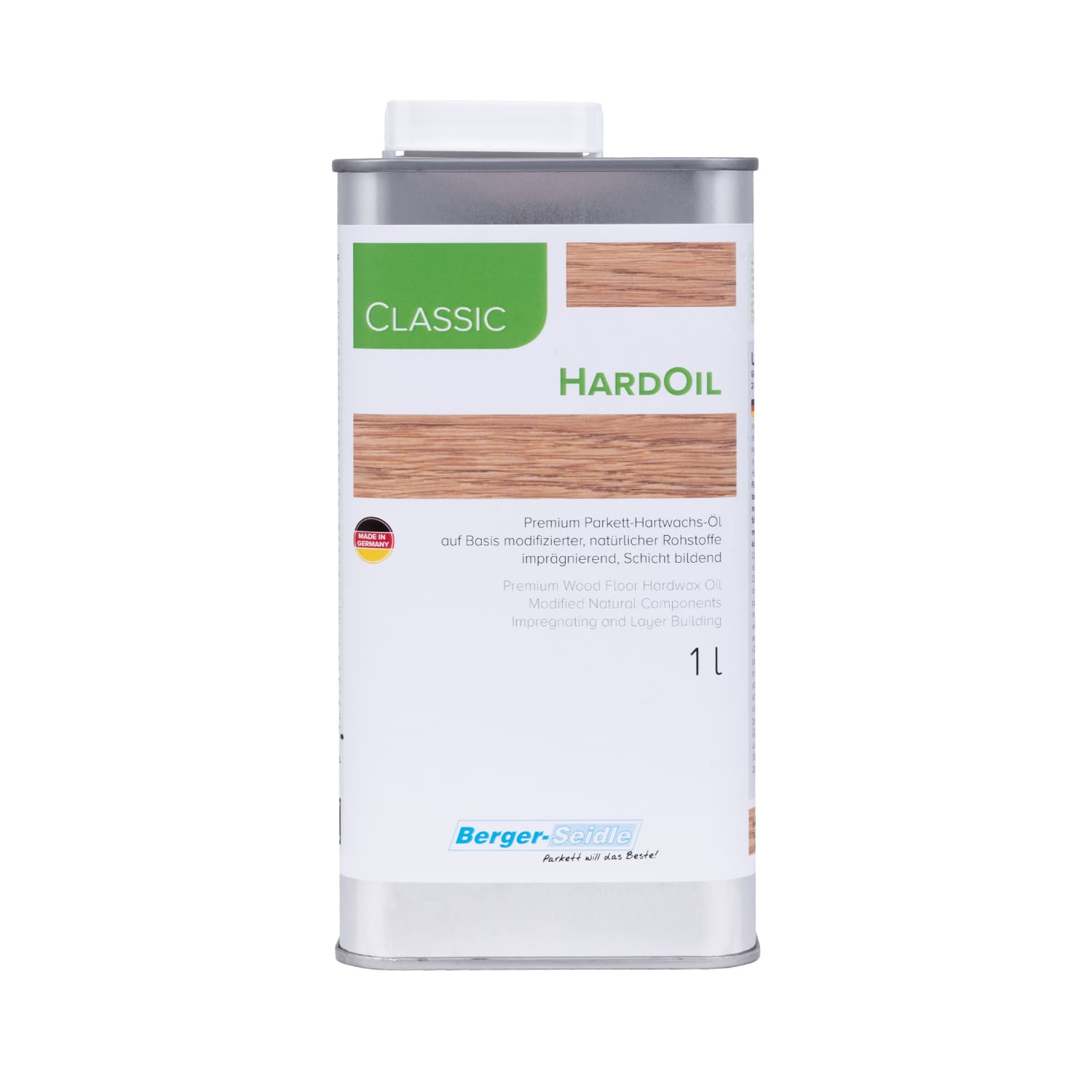 Масло с твердым воском для пола Berger-Seidle Classic HardOil Бесцветное полуматовое 1 л
