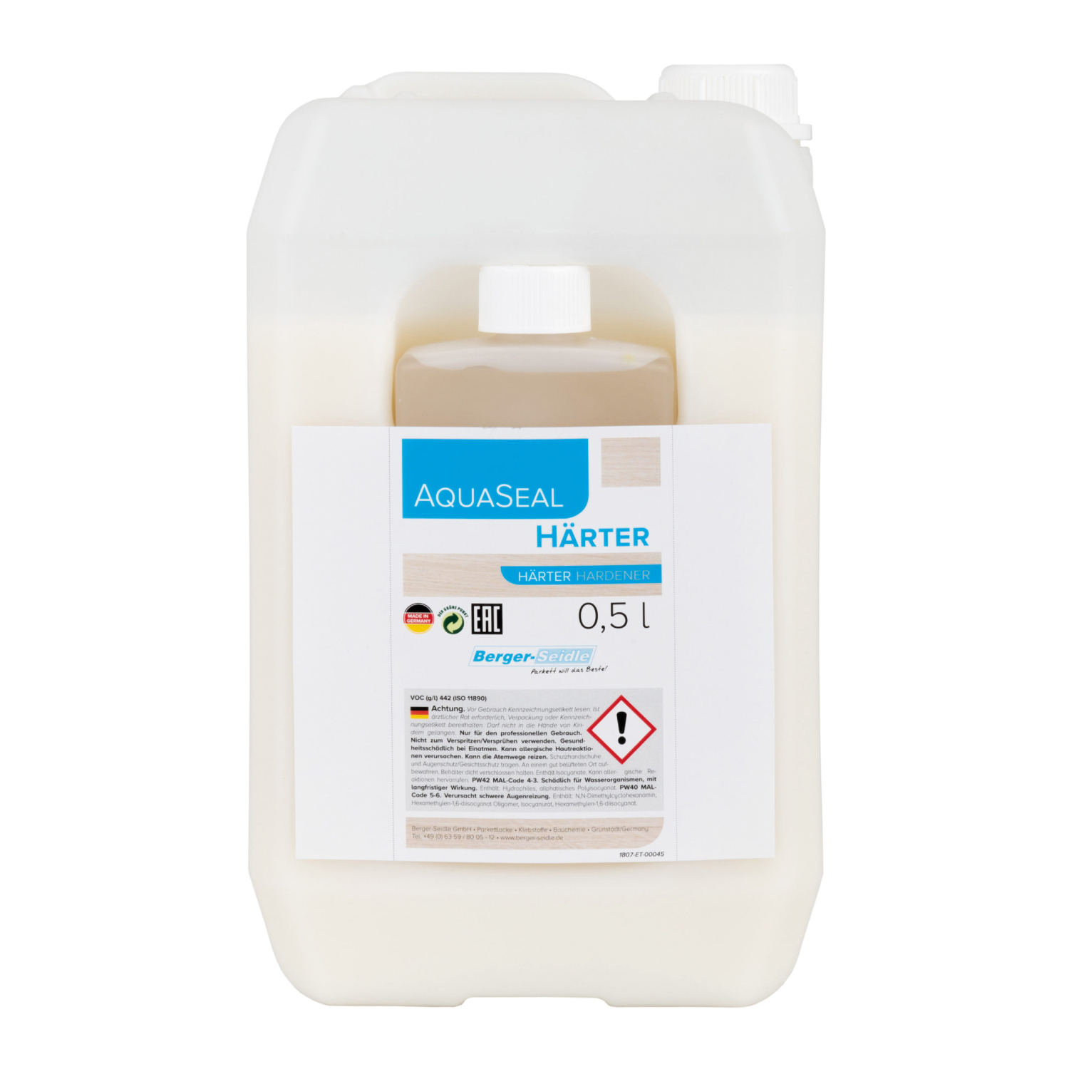 Лак для паркета Berger-Seidle AquaSeal Sport 2K полуматовый 5,5 л