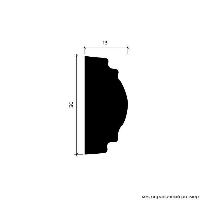 Молдинг под покраску Европласт 1.51.379 2000×30×13 Молдинг под покраску Европласт 1.51.379 2000×30×13