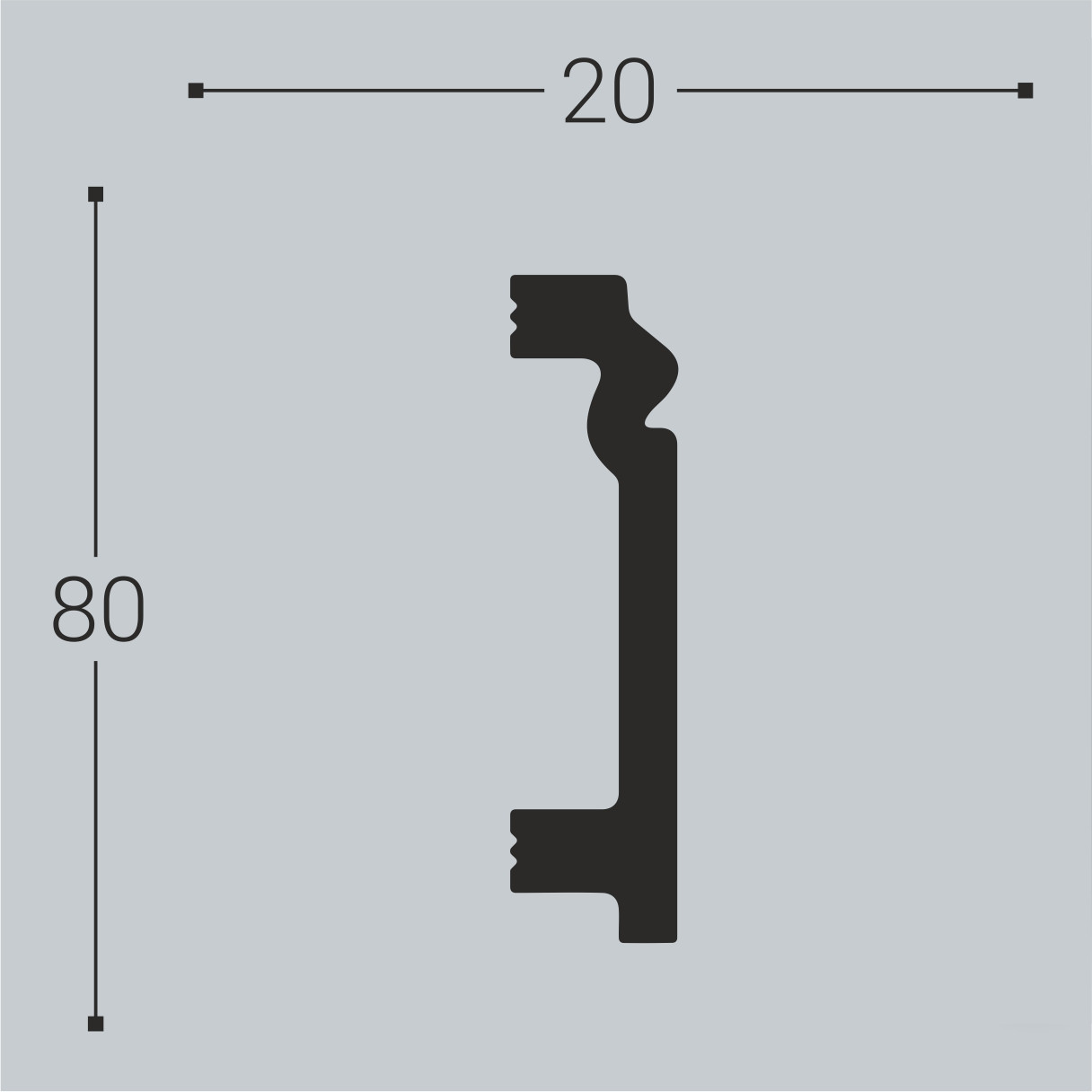 Плинтус под покраску Bello Deco П3 2000×80×20
