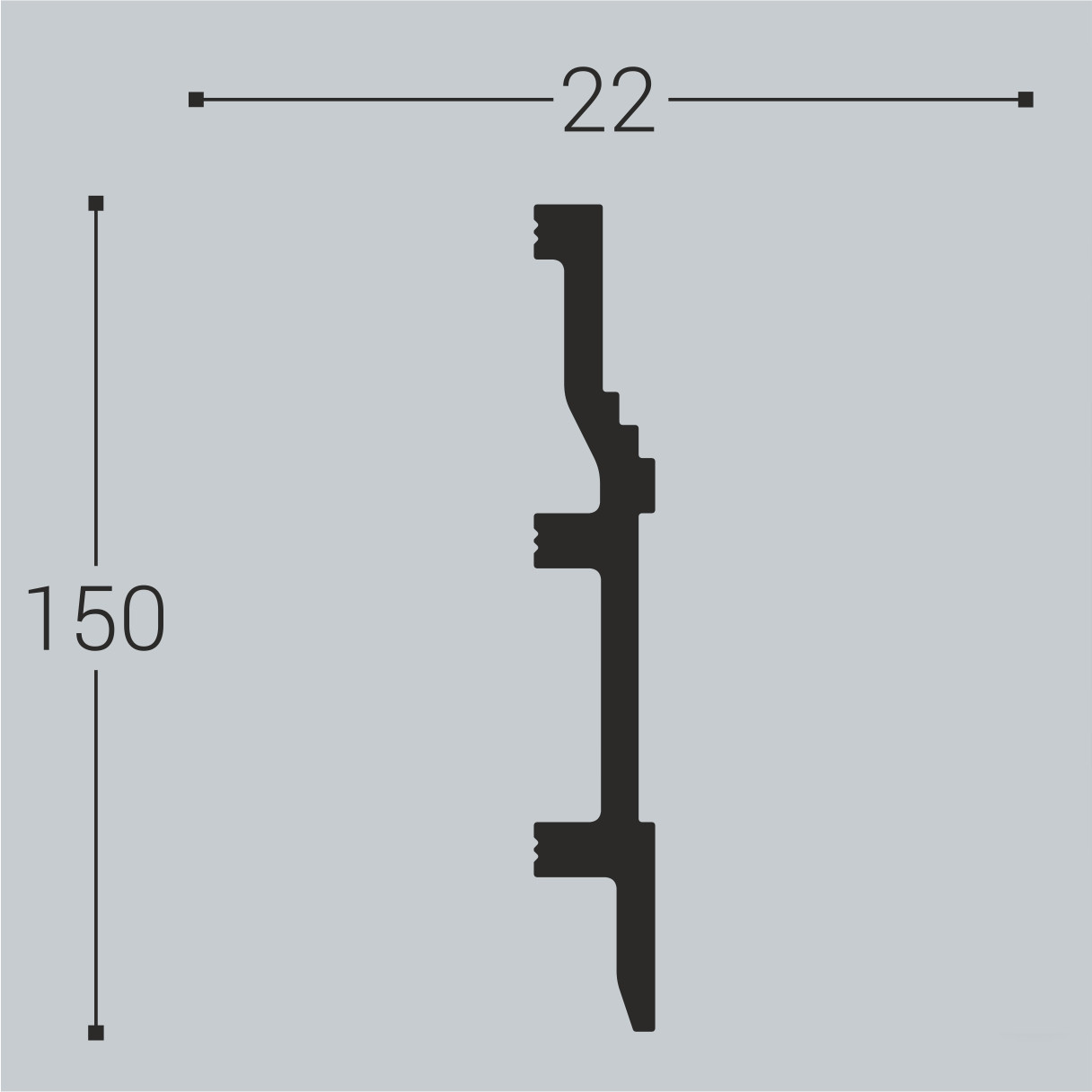 Плинтус под покраску Bello Deco П8 2000×150×22