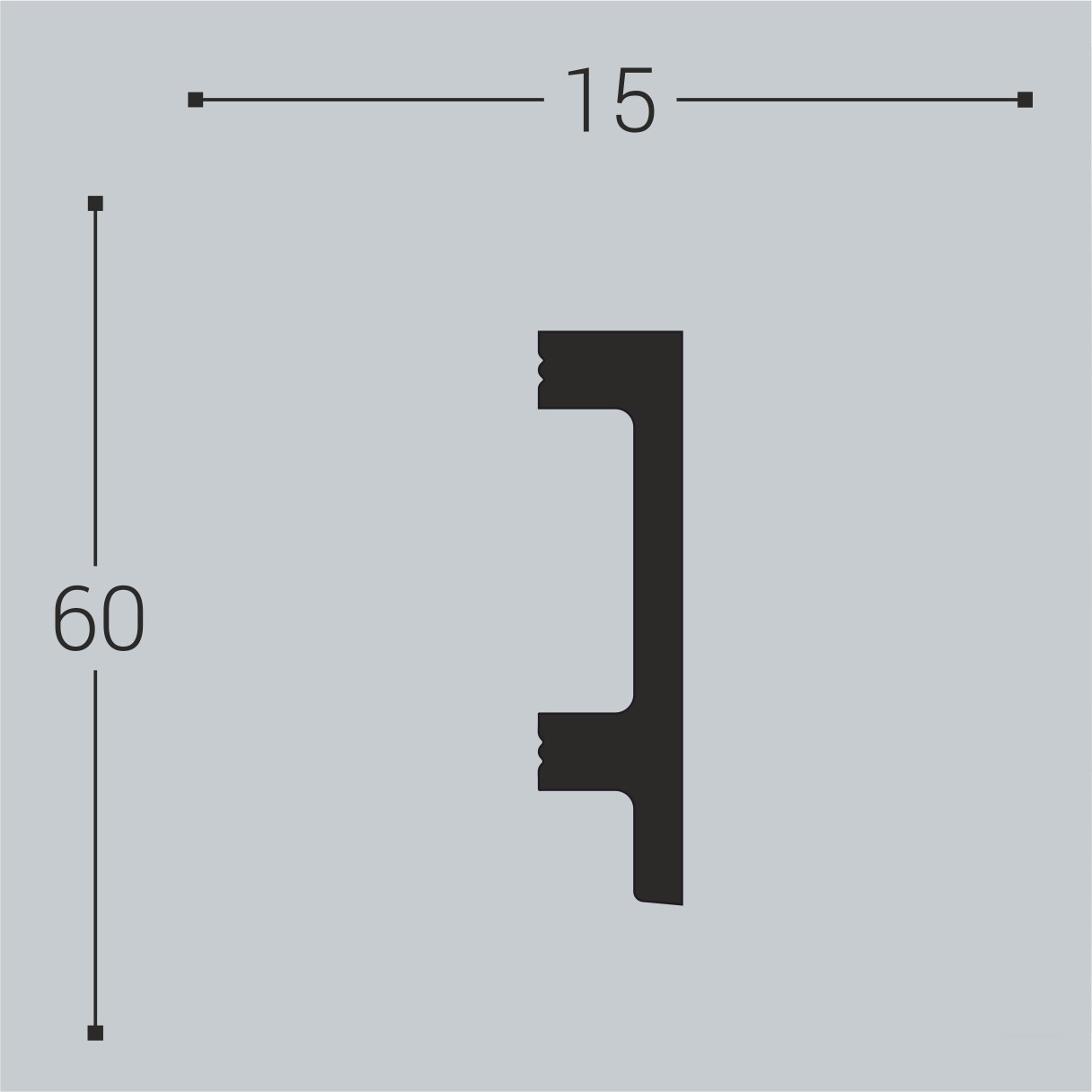 Плинтус под покраску Bello Deco П15 2000×60×15