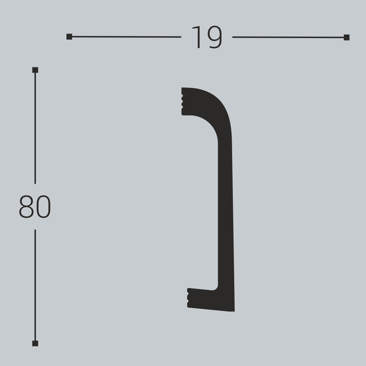 Плинтус под покраску Bello Deco П16 2000×80×19 Плинтус под покраску Bello Deco П16 2000×80×19