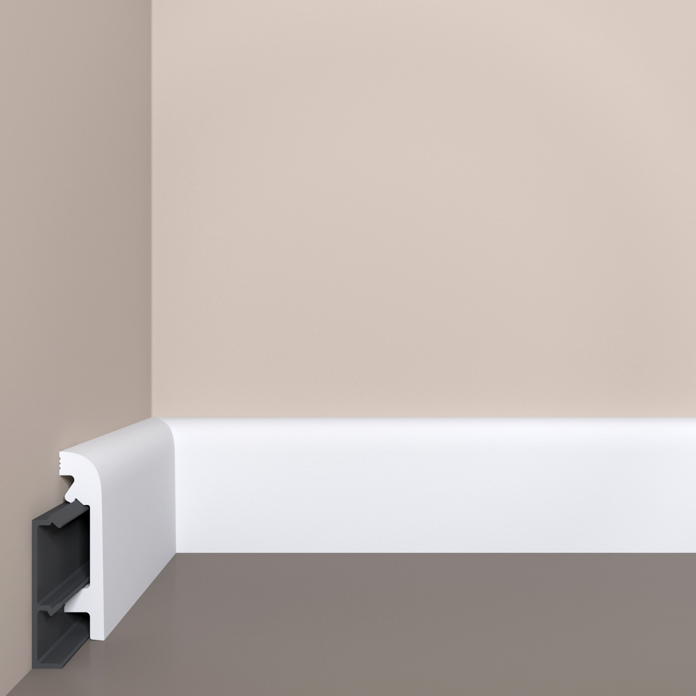 Плинтус под покраску с монтажной планкой Bello Deco П16 2000×80×19 Плинтус под покраску с монтажной планкой Bello Deco П16 2000×80×19