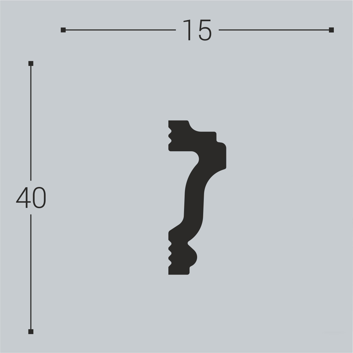 Молдинг под покраску Bello Deco М4 2000×40×15