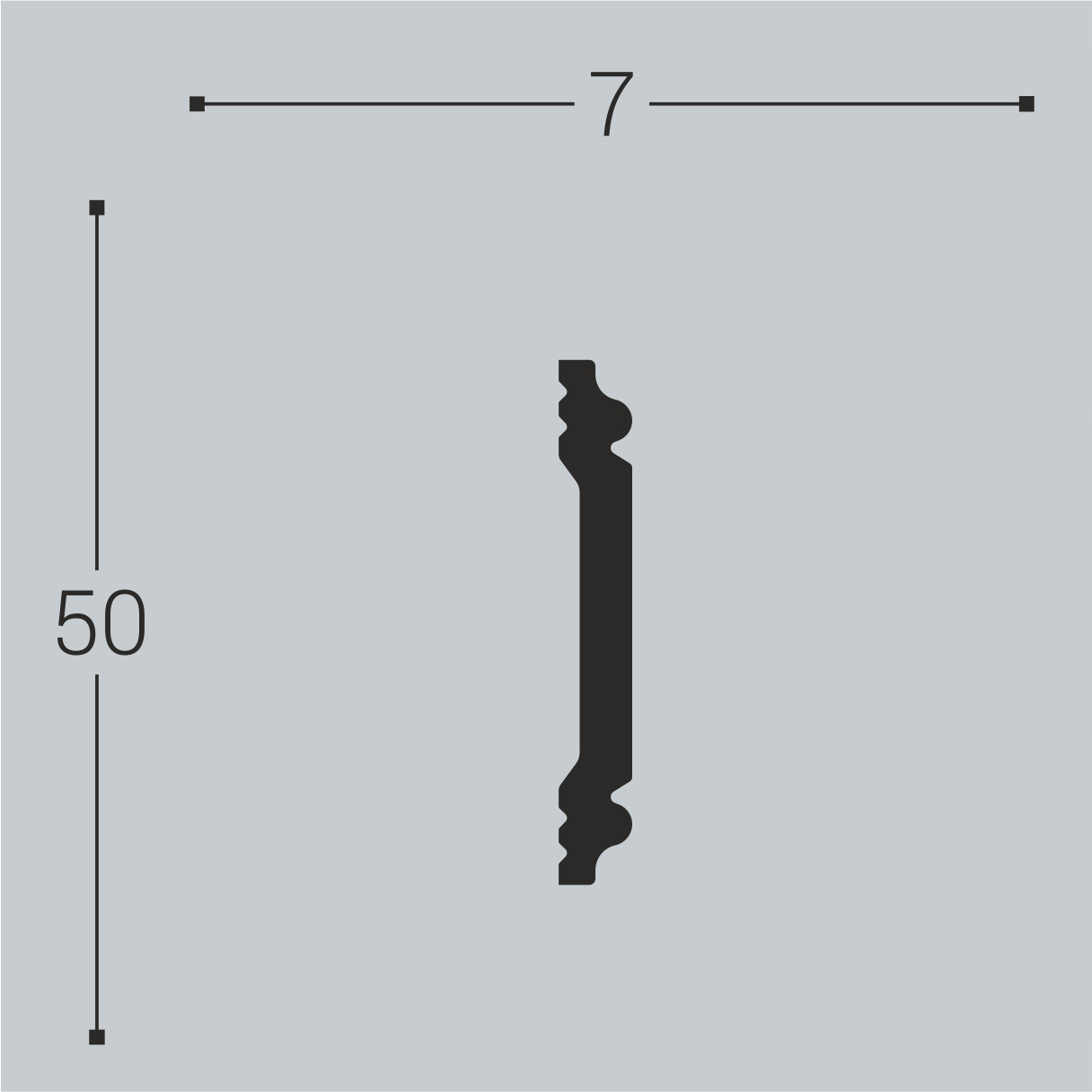 Молдинг под покраску Bello Deco М5 2000×50×7