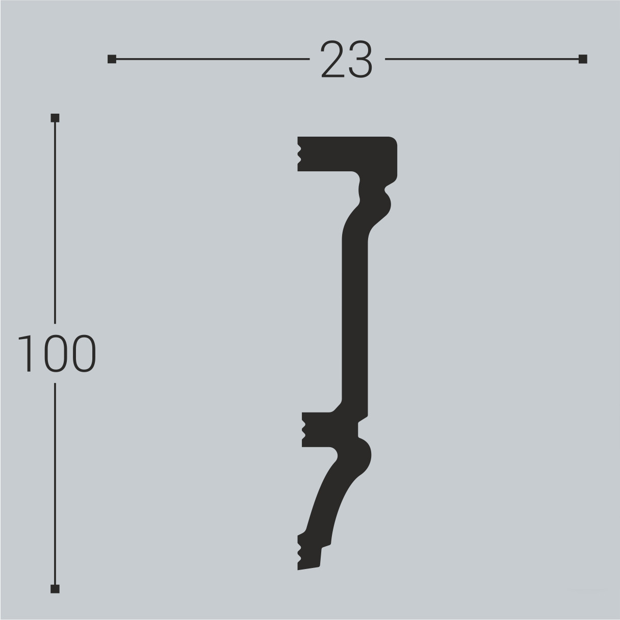 Молдинг под покраску Bello Deco М13 2000×100×23