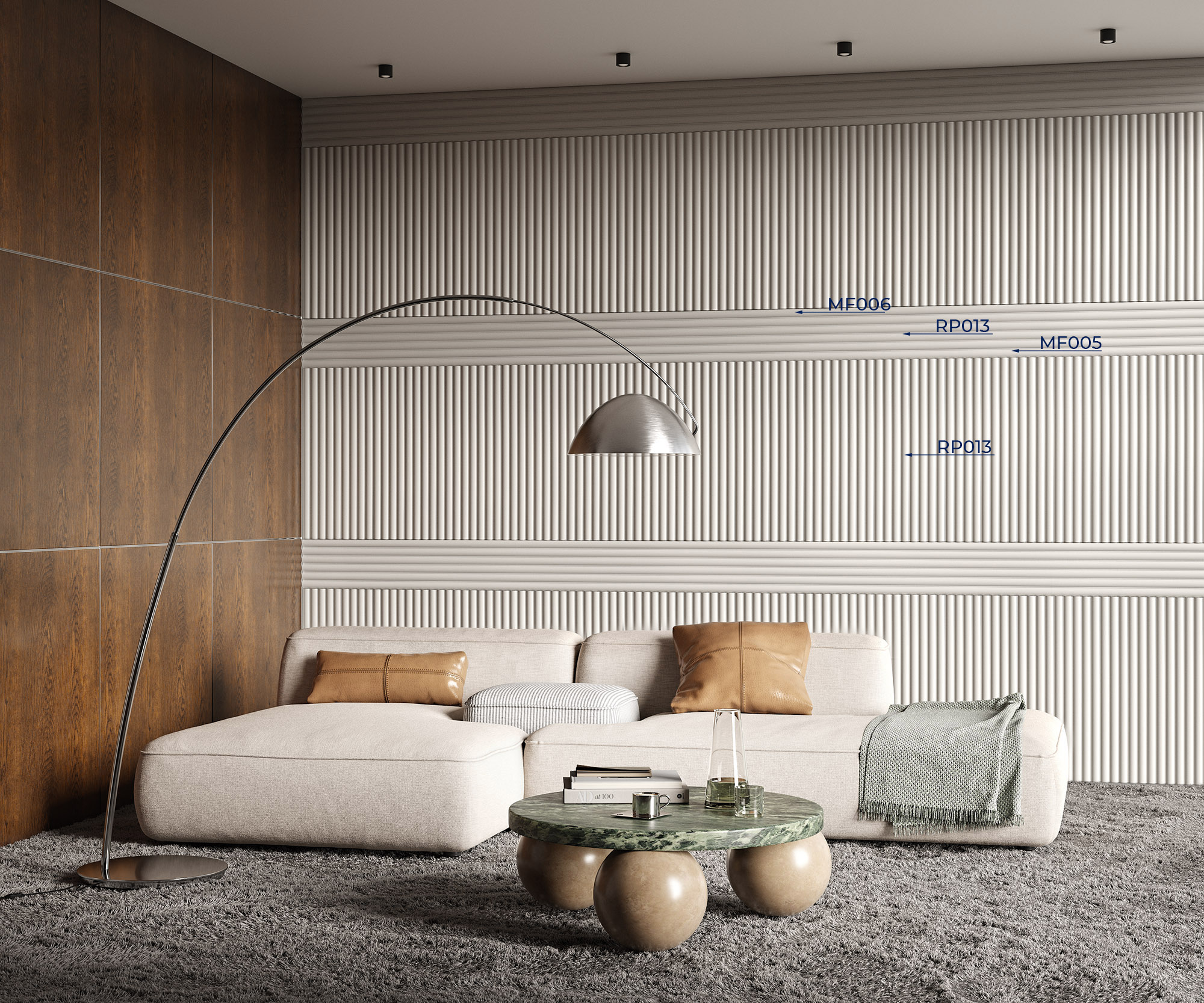 Финишный молдинг под покраску Cosca Decor MF006 2800×35×12 фото в интерьере