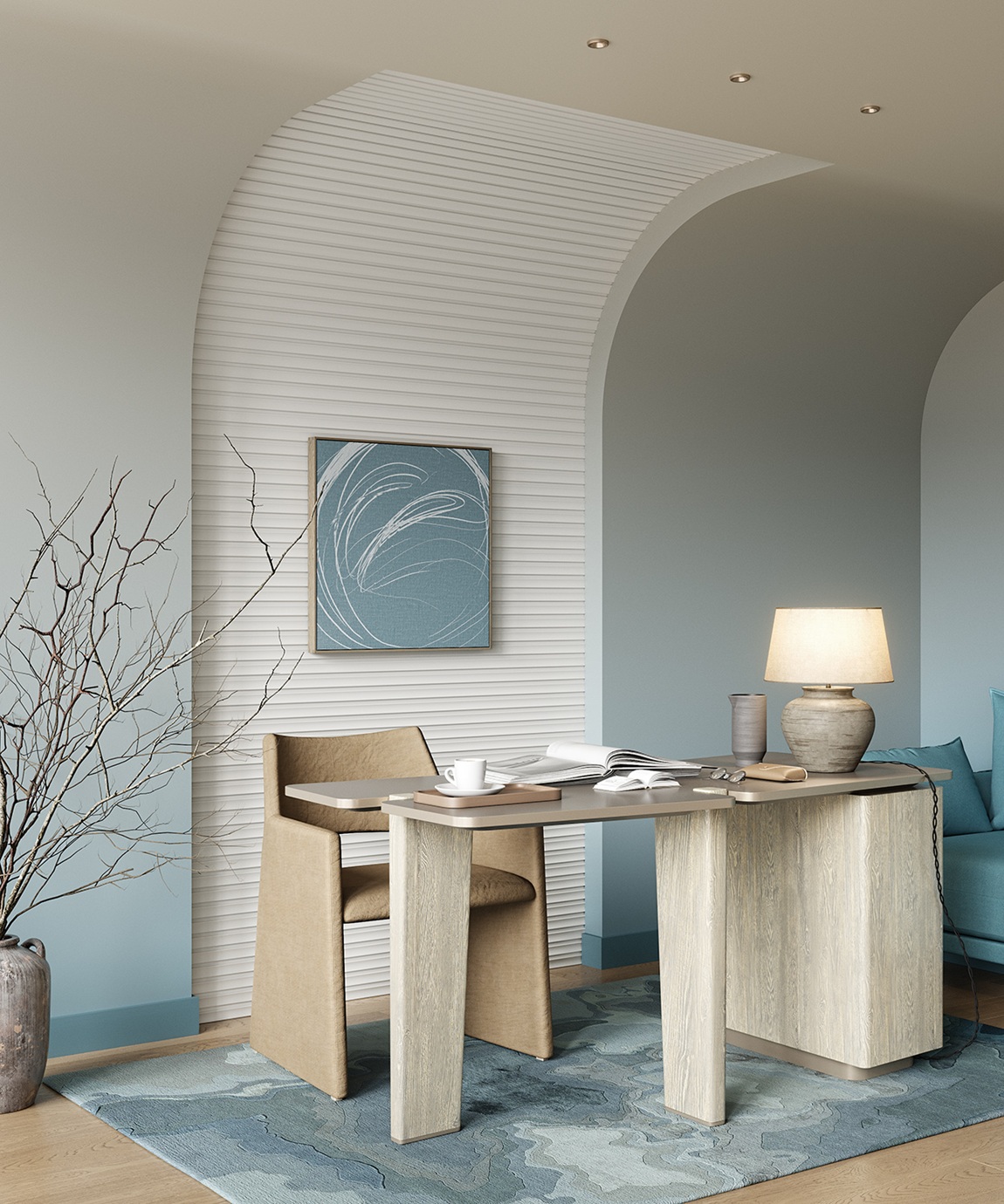 Финишный молдинг под покраску Cosca Decor ZP008 правый 2800×30×18 фото в интерьере