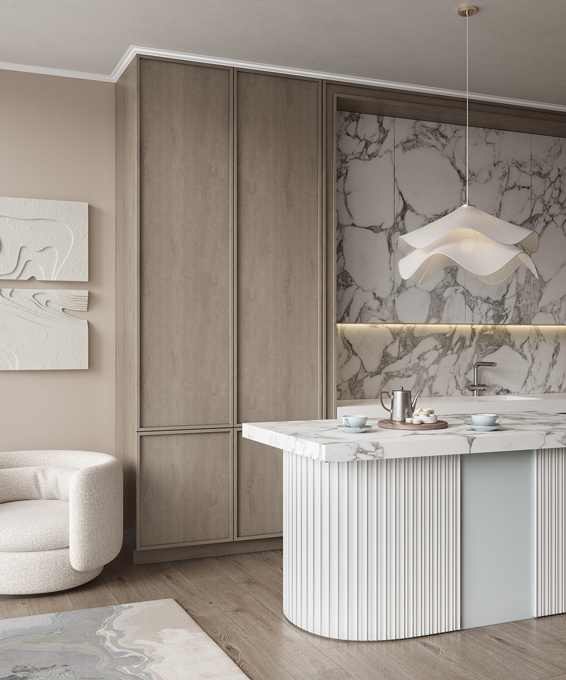 Финишный молдинг под покраску Cosca Decor ZP008 правый 2800×30×18 фото в интерьере