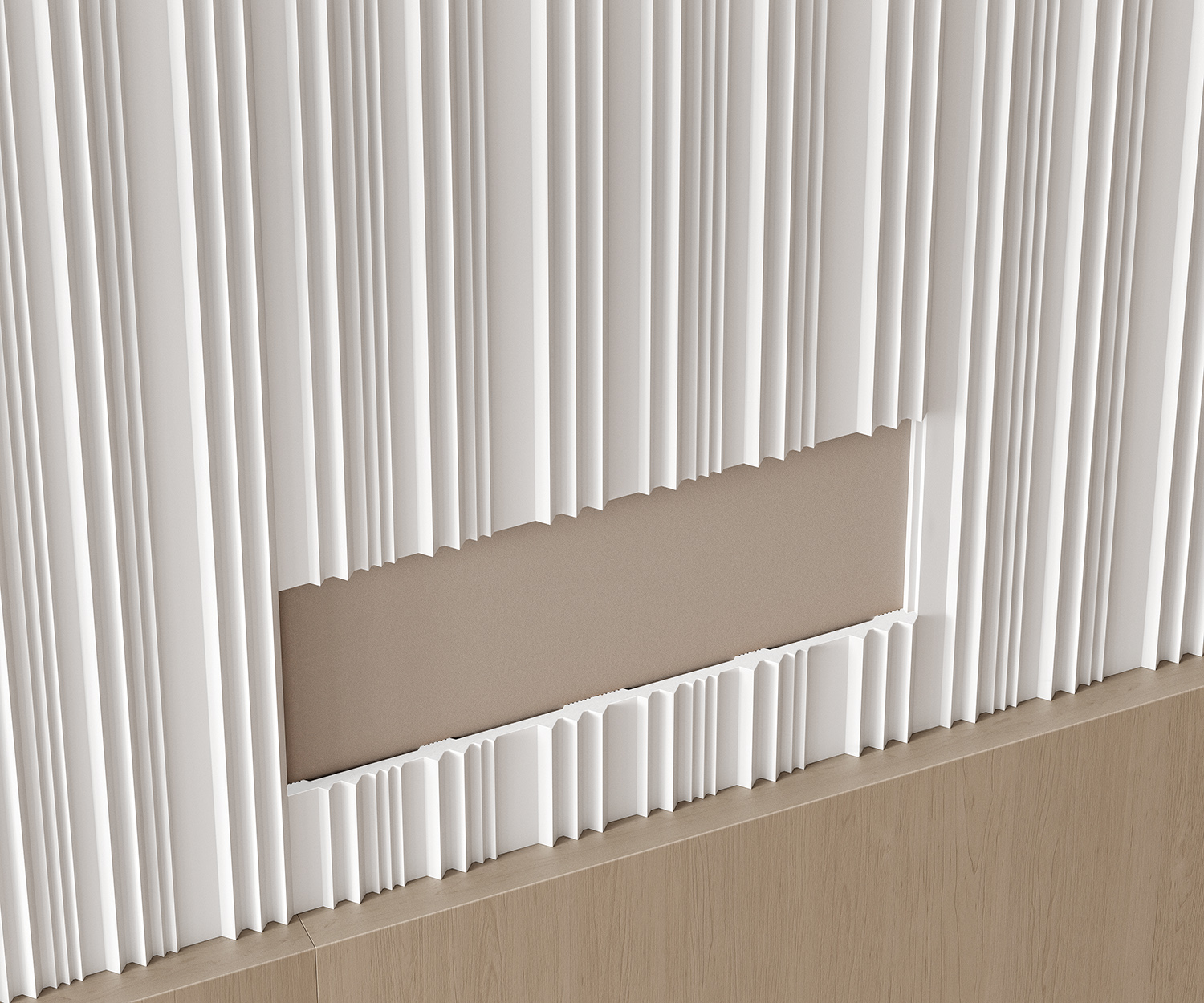 Стеновая панель под покраску Cosca Decor RP005 2800×156×12 фото в интерьере