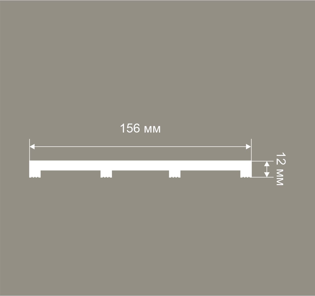 Стеновая панель под покраску Cosca Decor RP007 2800×156×12