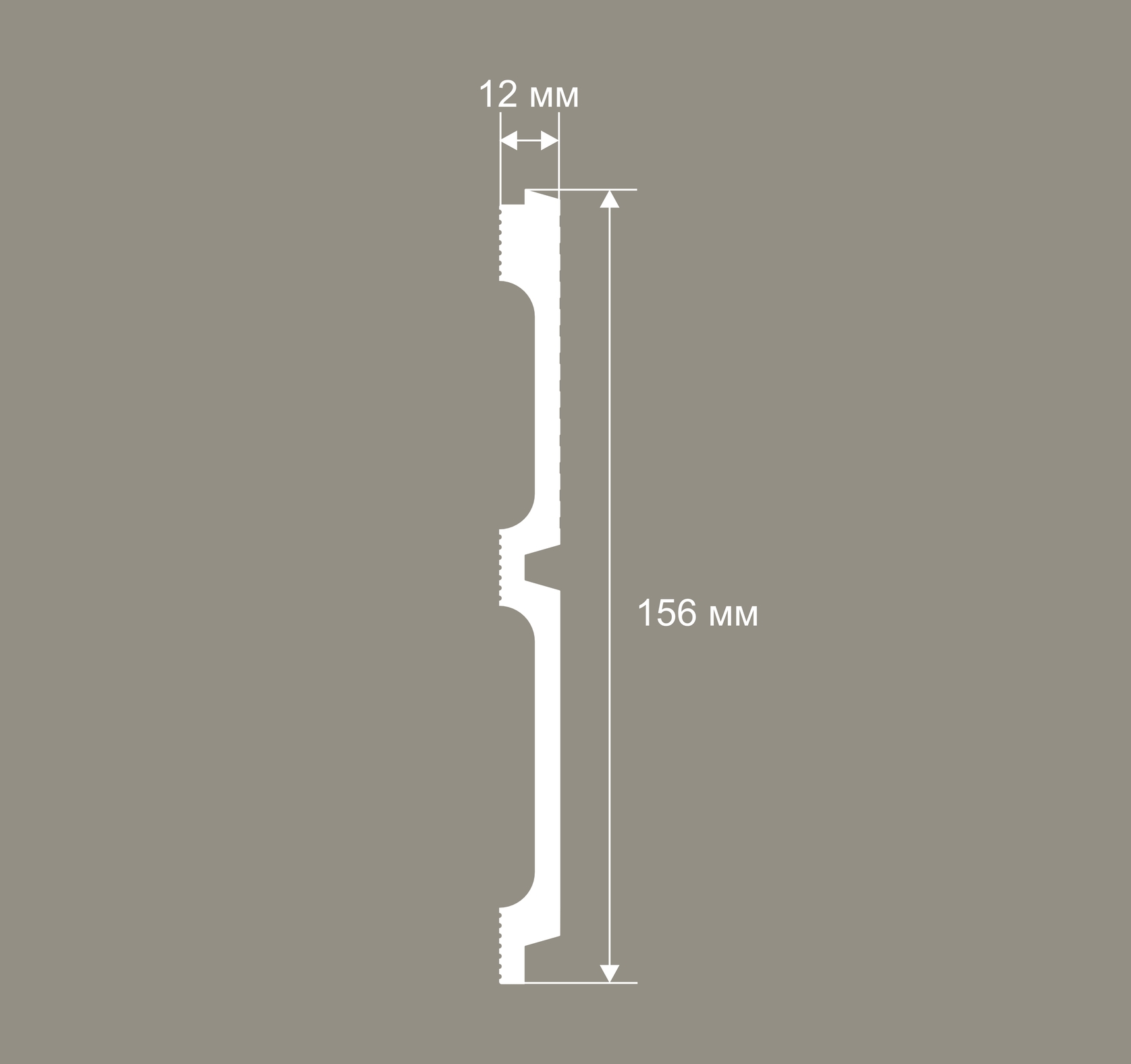 Стеновая панель под покраску Cosca Decor RP016 2800×156×12