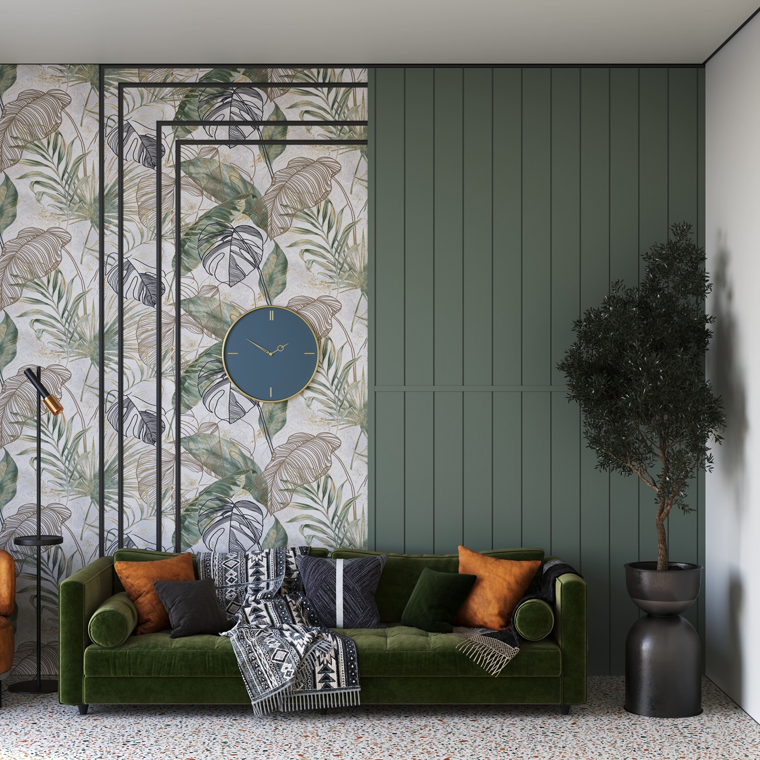 Стеновая панель под покраску Cosca Decor RP017 2800×156×12 фото в интерьере
