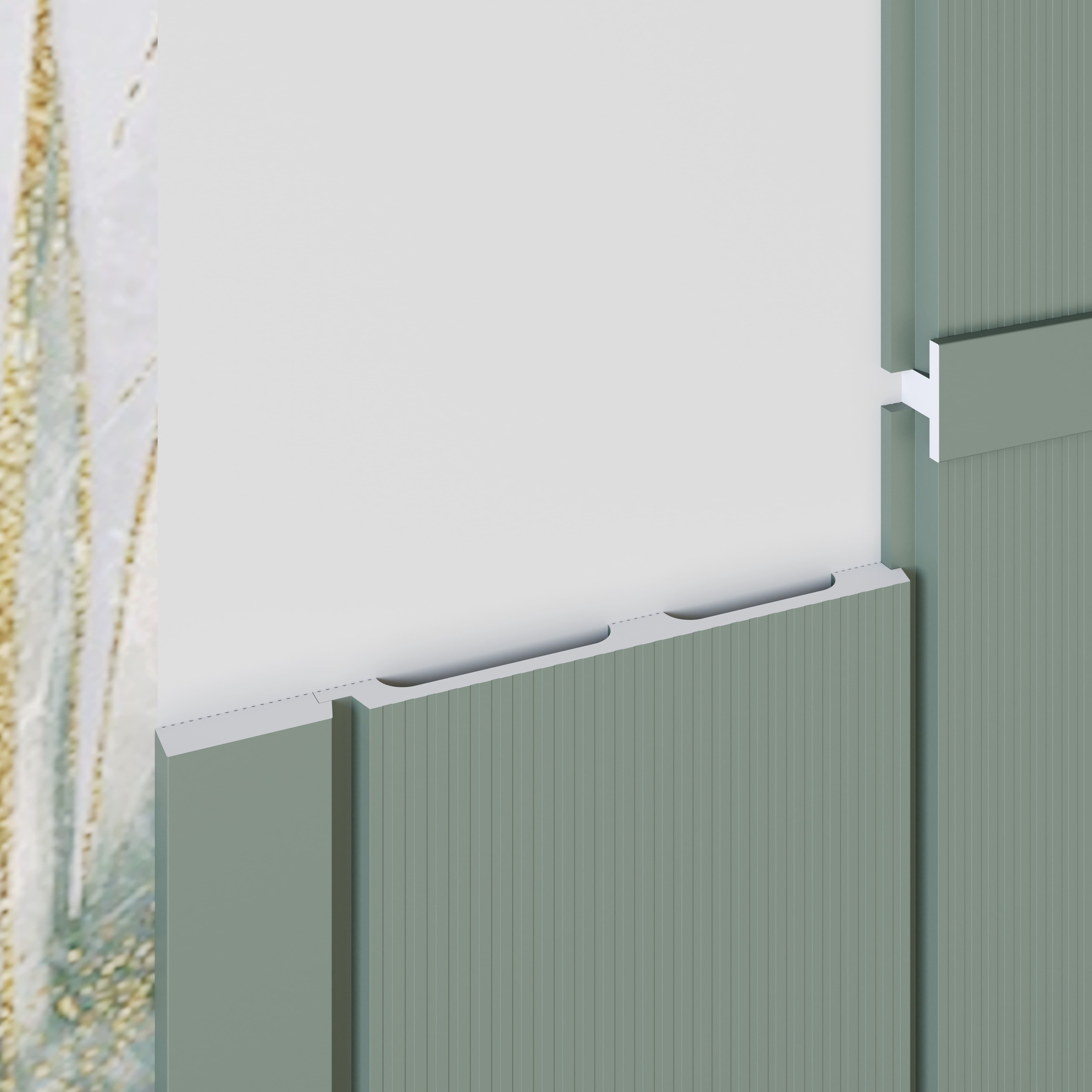 Стеновая панель под покраску Cosca Decor RP017 2800×156×12 фото в интерьере