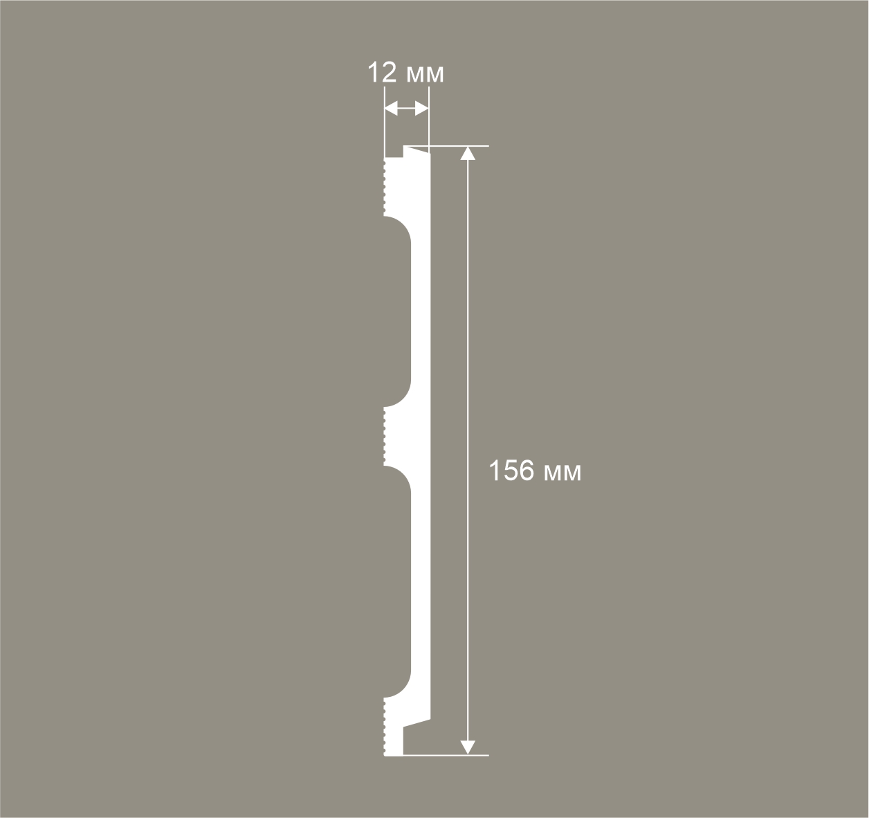 Стеновая панель под покраску Cosca Decor RP018 2800×156×12