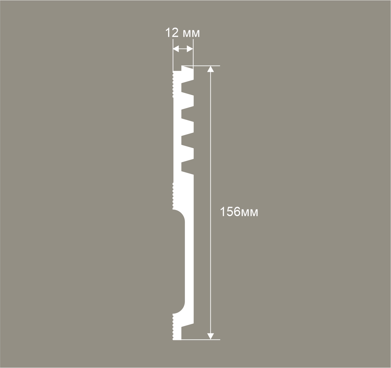 Стеновая панель под покраску Cosca Decor RP019 2800×156×12